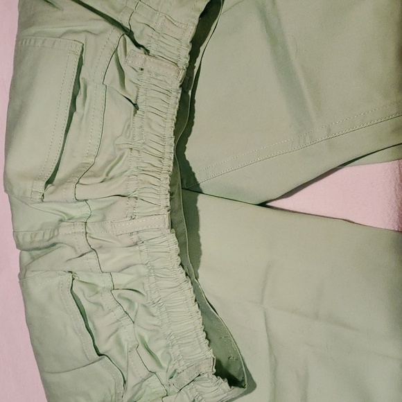 Quacker Factory Embellished 2 Pc Green Denim Pink Rhinestone Sz S Jacket & Pants - Picture 9 of 16